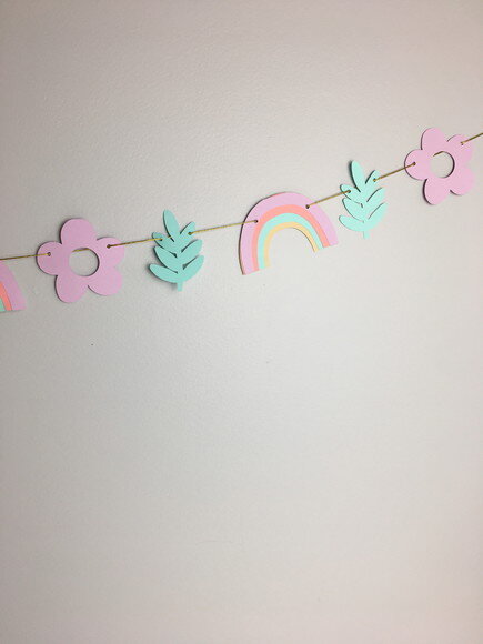 Bandeirola Arco-íris Boho - Papelaria para Festa