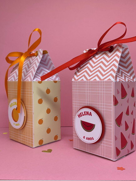 Caixinha Frutas Kit 8 Unidades - Papelaria para Festa