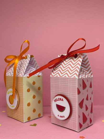 Caixinha Frutas Kit 8 Unidades - Papelaria para Festa