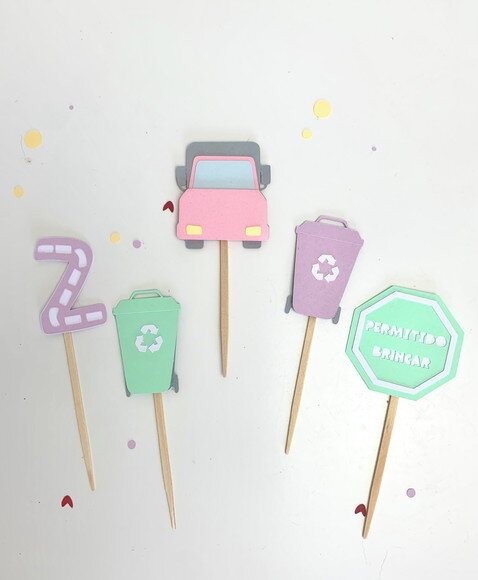 Caminhão de Lixo - Kit Papelaria para Festa