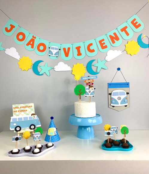 Festa Kombi - Kit Papelaria