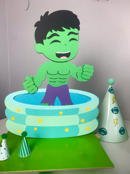 Festa Hulk - Kit Papelaria