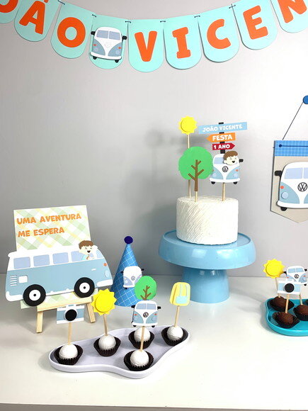 Festa Kombi - Kit Papelaria