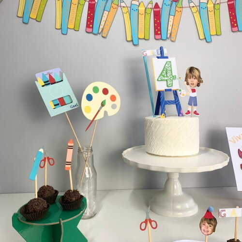 Festa Pequeno Artista - Kit Papelaria