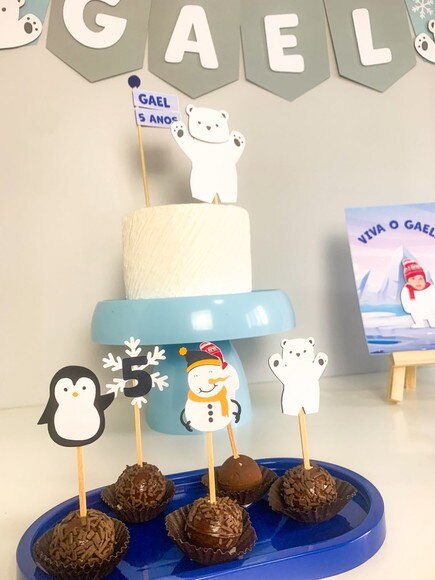 Festa Urso Polar - Kit Papelaria