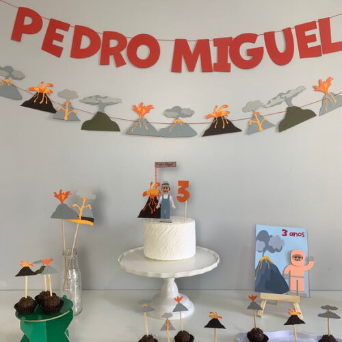 Festa Vulcão - Kit Papelaria