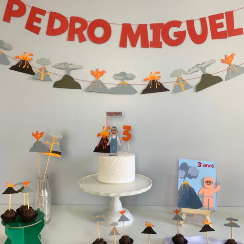 Festa Vulcão - Kit Papelaria
