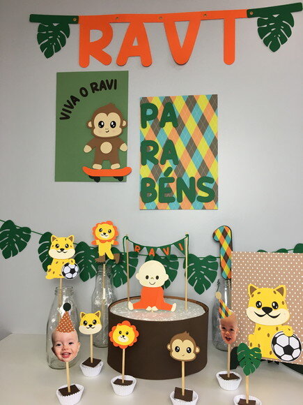Kit Animais Esporte - Papelaria para Festa