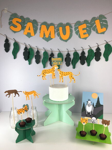 Kit Animais Selvagens - Papelaria para Festa