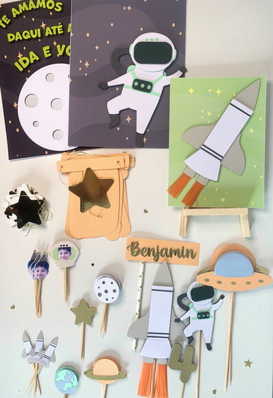 Kit Astronauta - Papelaria para Festa