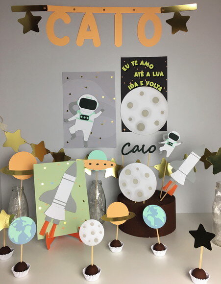 Kit Astronauta - Papelaria para Festa