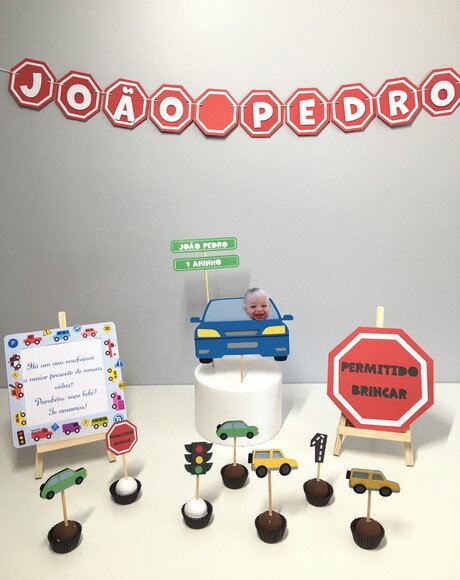 Kit Carros - Papelaria para Festa