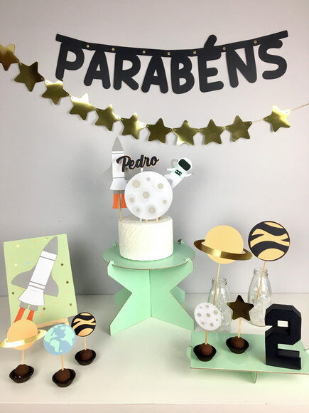 Kit Festa Astronauta - Papelaria para Festa