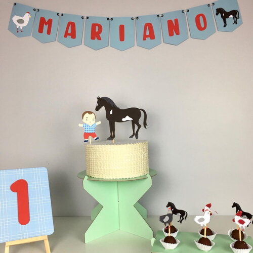 Kit Galinha e Cavalo - Papelaria para Festa