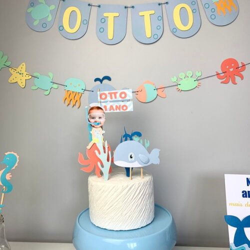 Kit Fundo do Mar - Papelaria para Festa