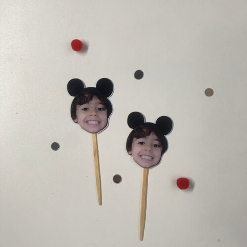 Mini Topper Rostinho Mickey - 10 Unidades