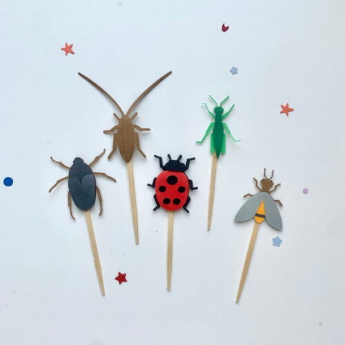 Mini Topper Insetos - 10 un