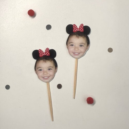 Mini Topper Rostinho Minnie - 10 Unidades