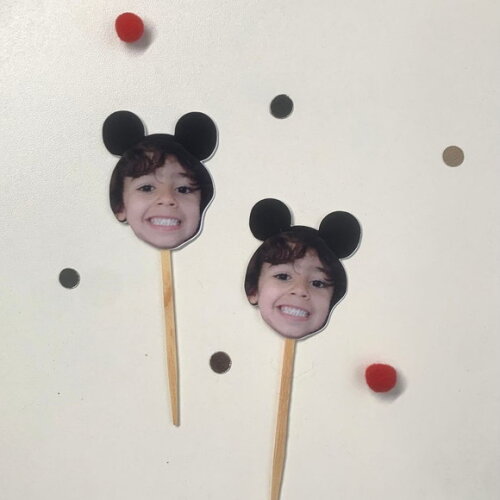 Mini Topper Rostinho Mickey - 10 Unidades
