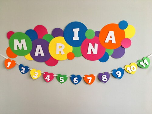 Painel Colorido com Nome para Festa