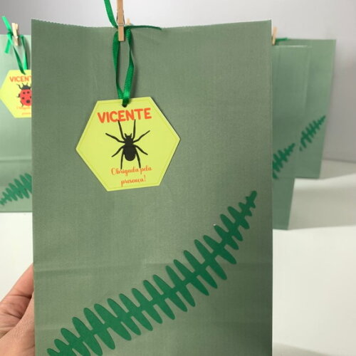 Saco Papel Lembrancinha Insetos - Kit 10 Unidades