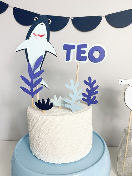Topo de Bolo Tubarão - Papelaria para Festa