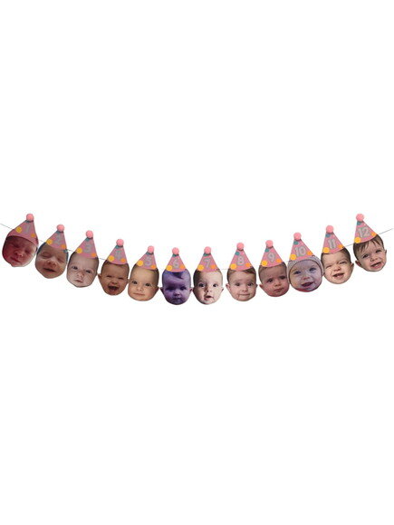 Varal 12 Rostinhos com Número no Chapéu