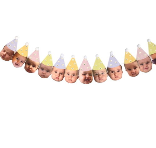 Varal com 12 Rostinhos - Papelaria para Festa