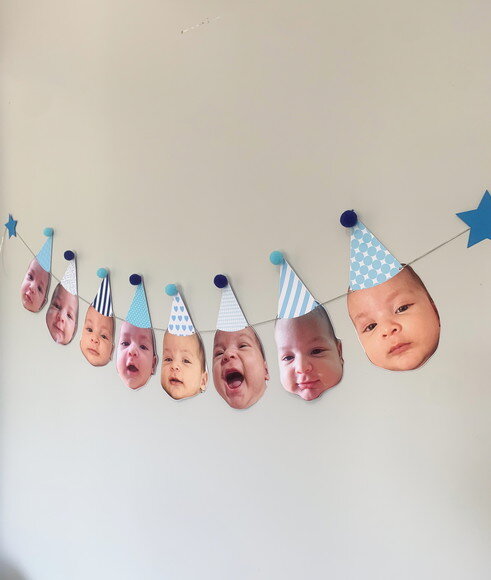 Varal 8 Rostinhos - Papelaria para Festa