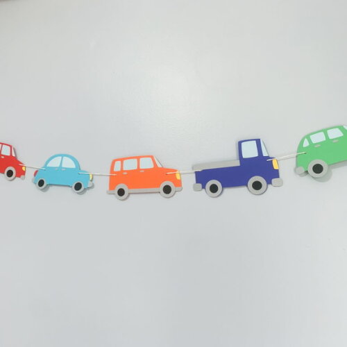 Varal Decorativo Carrinhos - Papelaria para Festa