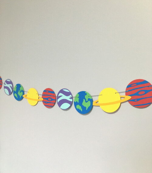 Varal Decorativo Planetas - Papelaria para Festa