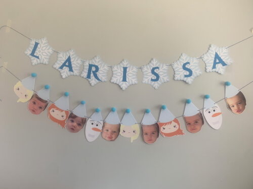 Varal Festa Frozen Rostinhos