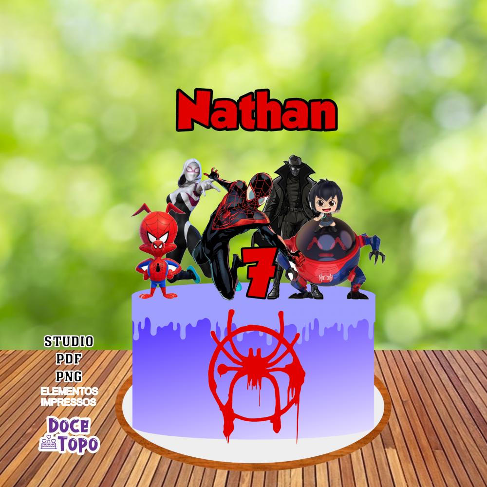 Topo de Bolo AranhaVerso Studio/PDF/PNG