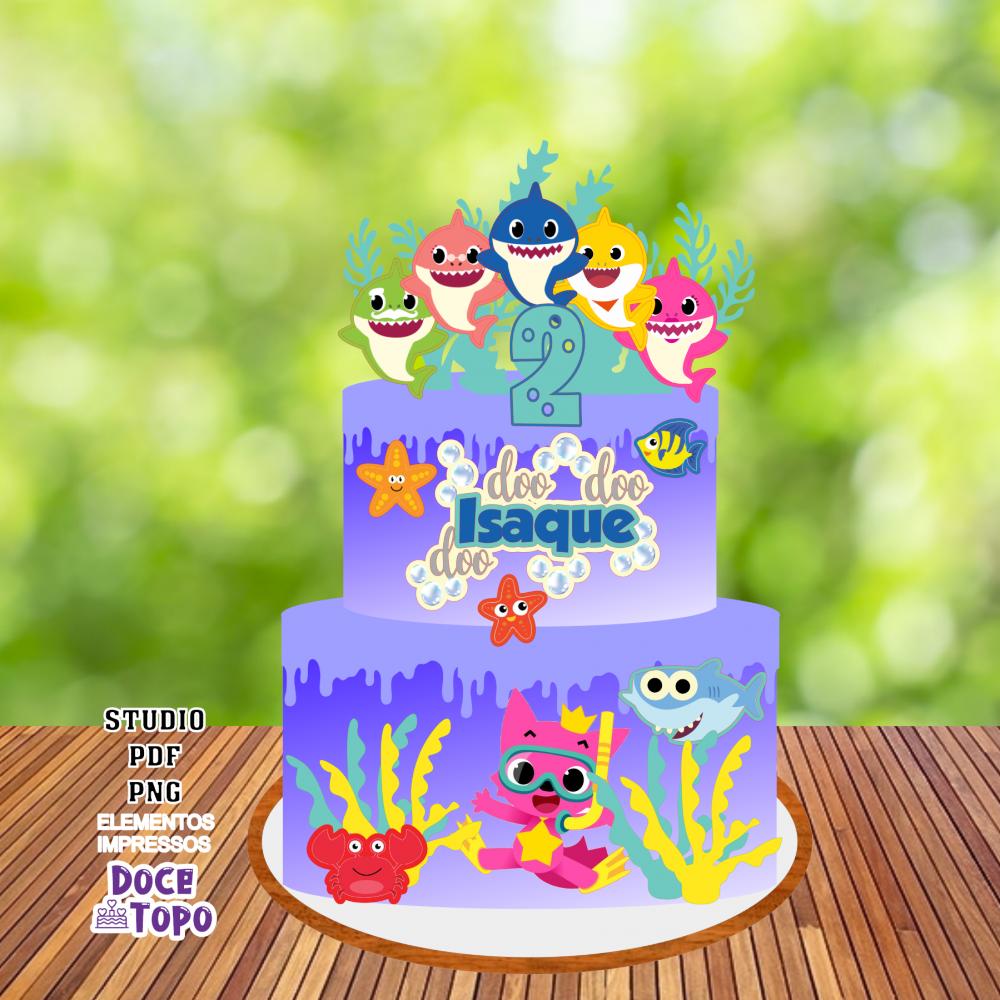 Topo de Baby Shark 01 Studio/PDF/PNG