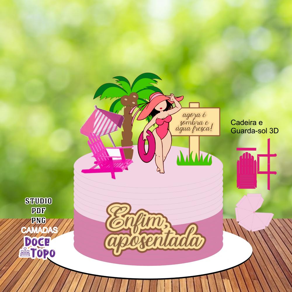 Topo de Bolo Aposentados 07 Studio/PDF/PNG