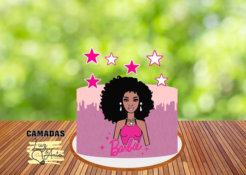 Topo de Bolo Barbie 06 Studio/PDF/PNG