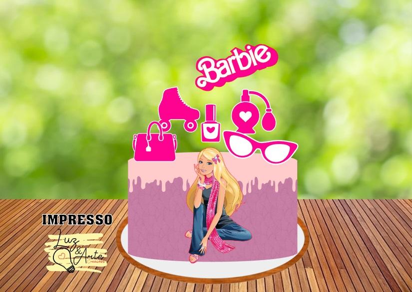 Topo de Bolo Barbie 07 Studio/PDF/PNG