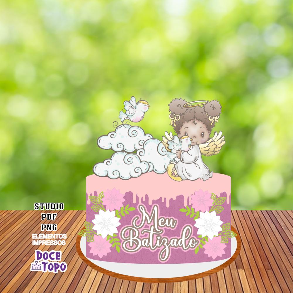 Topo de Bolo Batizado 06 Studio/PDF/PNG