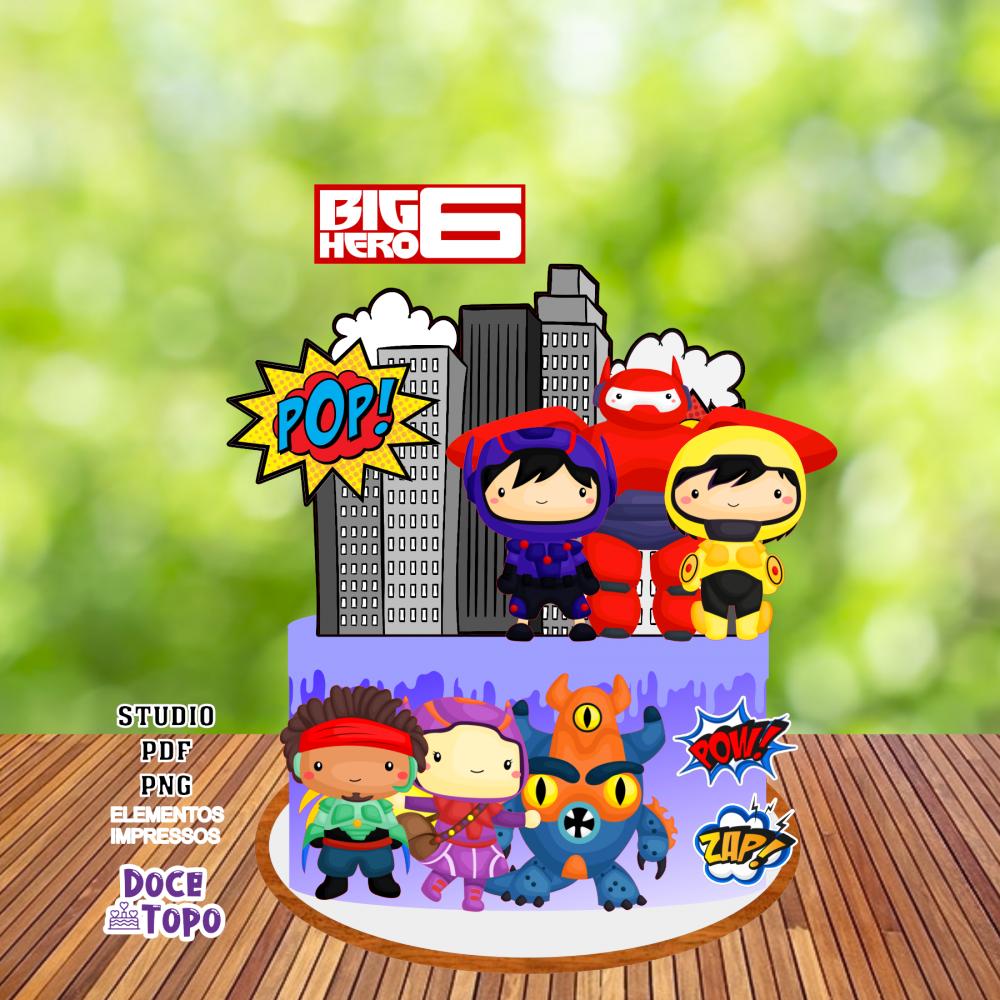 Topo de Bolo Big Hero 01 Studio/PDF/PNG