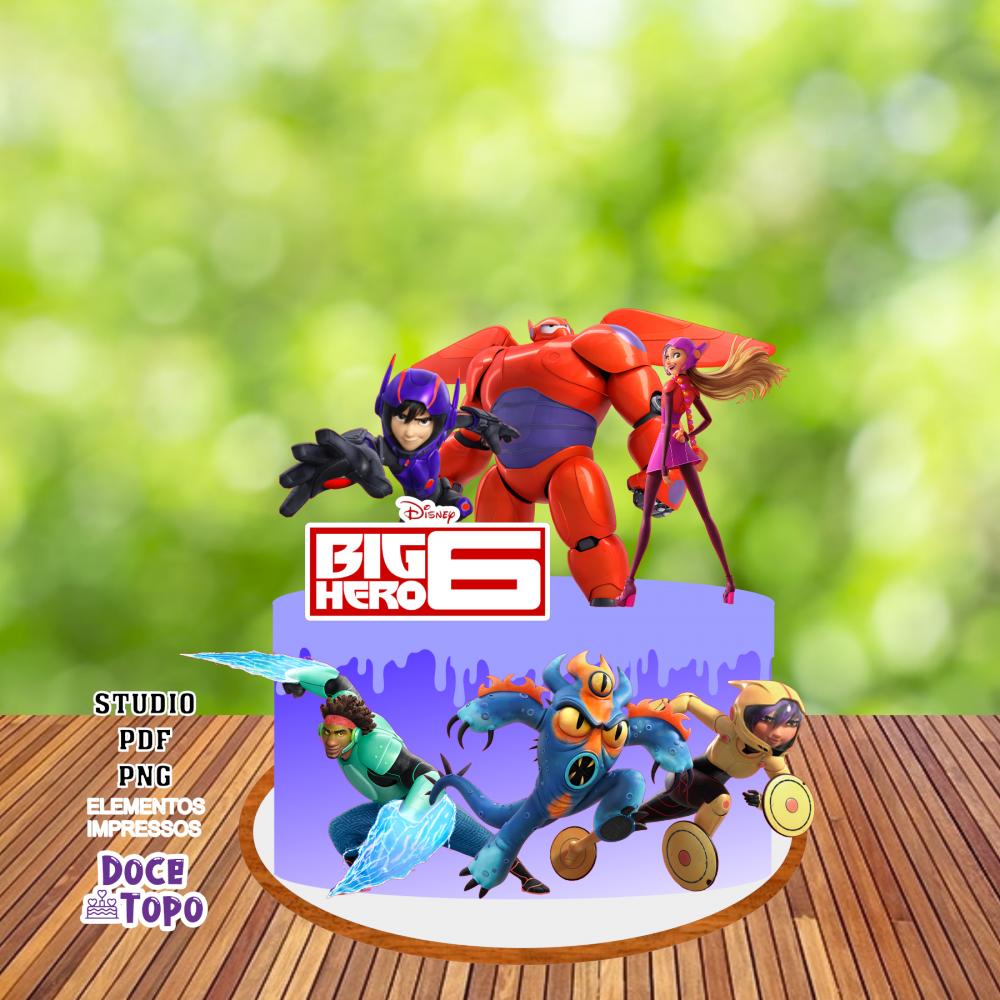 Topo de Bolo Big Hero 02 Studio/PDF/PNG