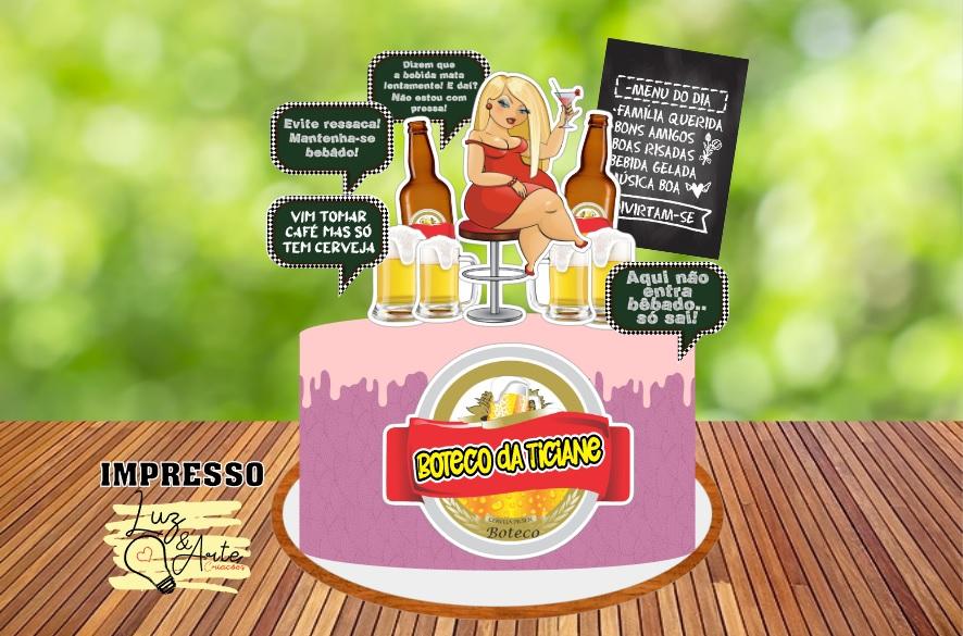 Topo de Bolo Boteco 01 Studio/PDF/PNG