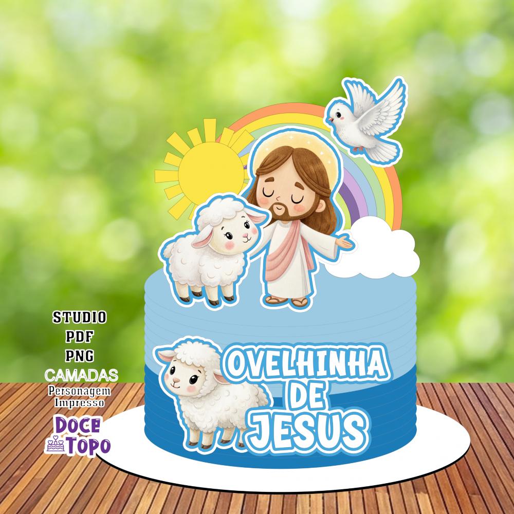 Topo de Bolo Cristão 10 Studio/PDF/PNG