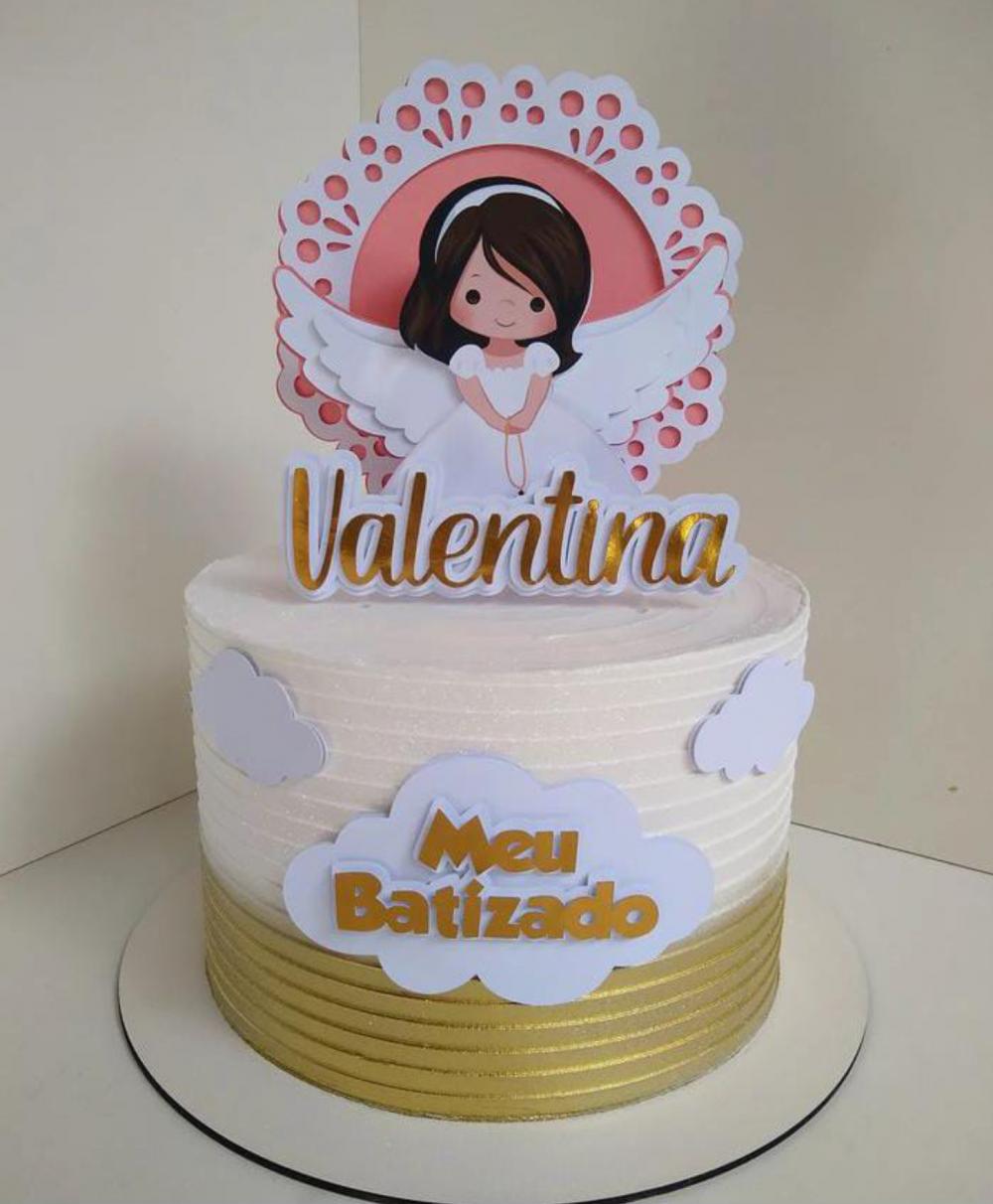 Topo de Bolo Batizado 28 Studio/PDF/PNG