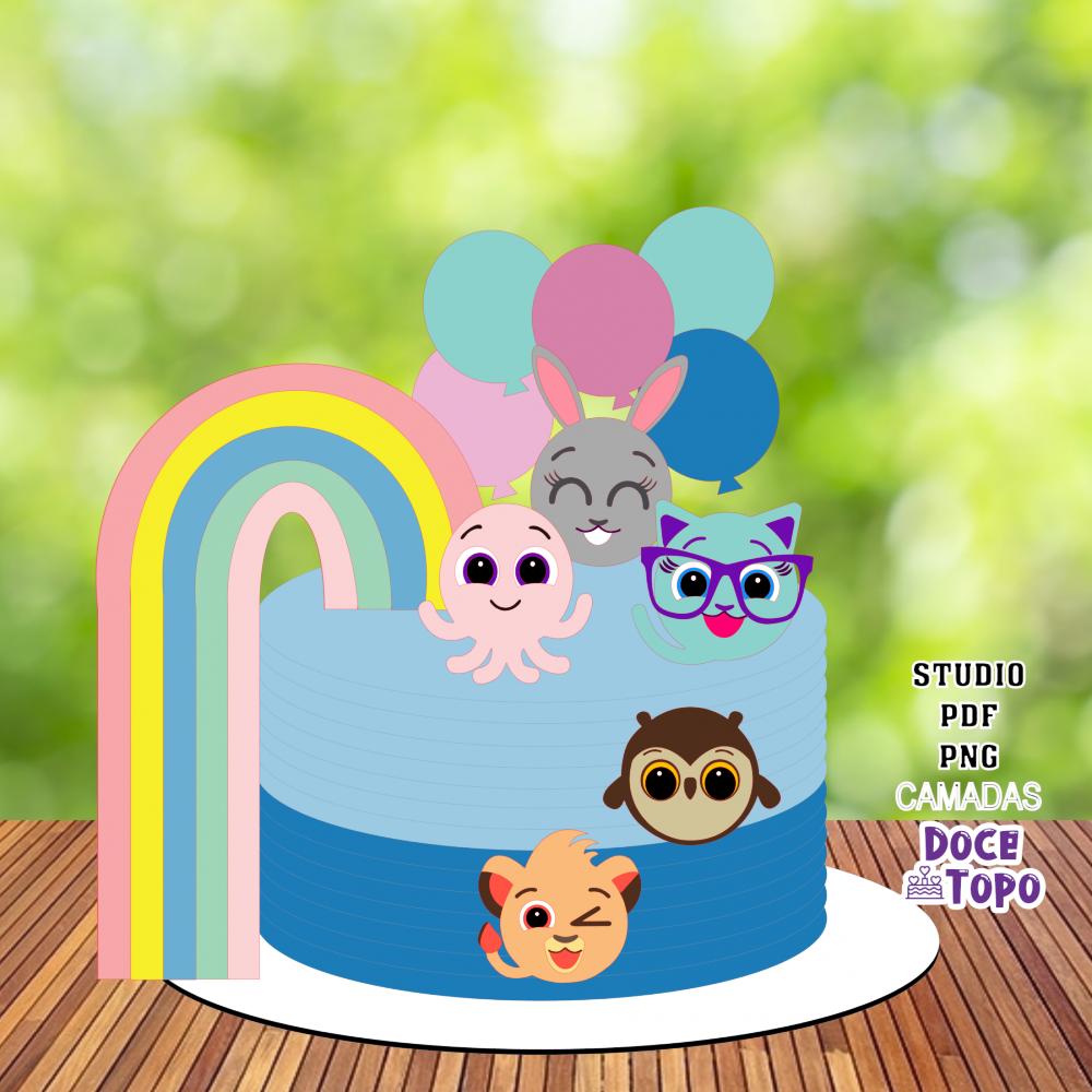 Topo de Bolo Bolofofos 01 Studio/PDF/PNG