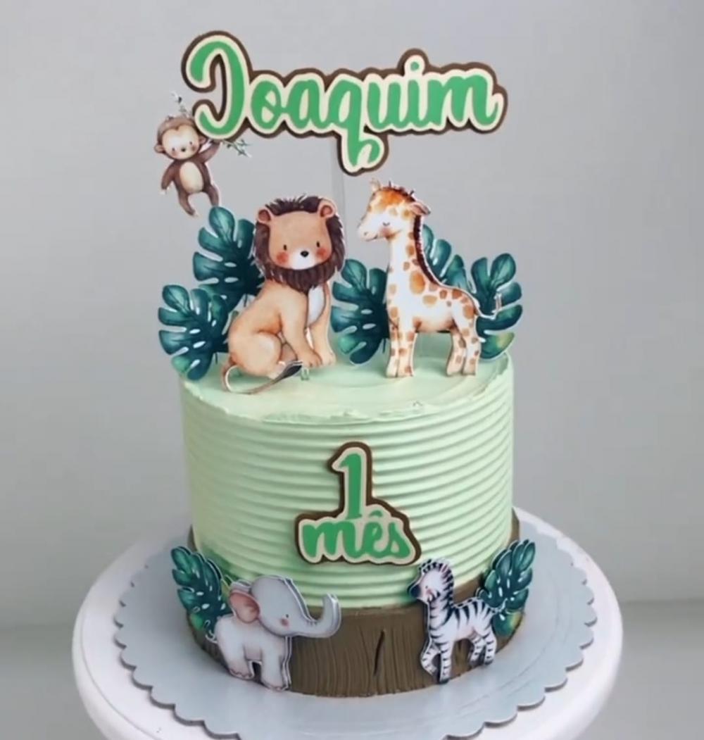 Topo de Bolo Safari 03 Studio/PDF/PNG