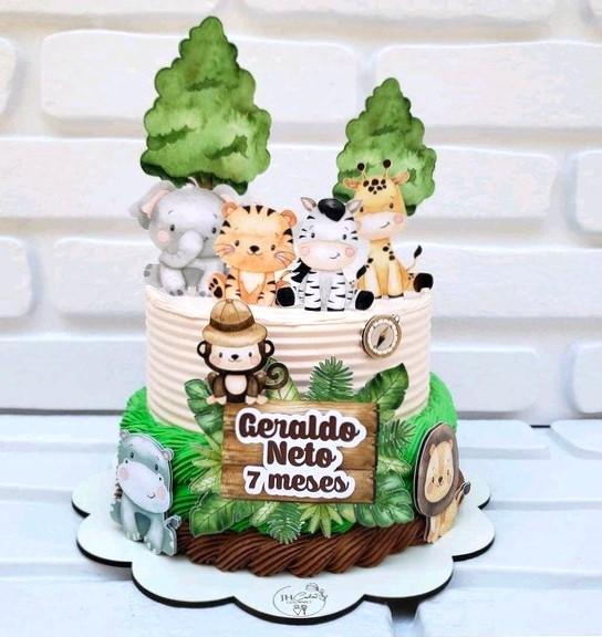 Topo de Bolo Safari 05 Studio/PDF/PNG