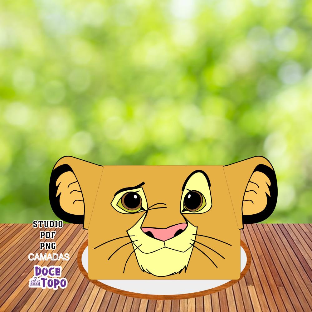 Topo de Bolo Simba 01 Studio/PDF/PNG