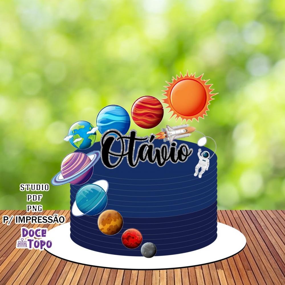 Topo de Bolo Sistema Solar 01 Studio/PDF/PNG