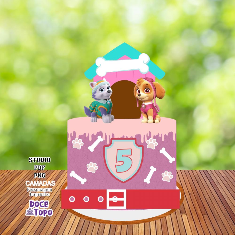 Topo de Bolo Skye e Everest 01 Studio/PDF/PNG