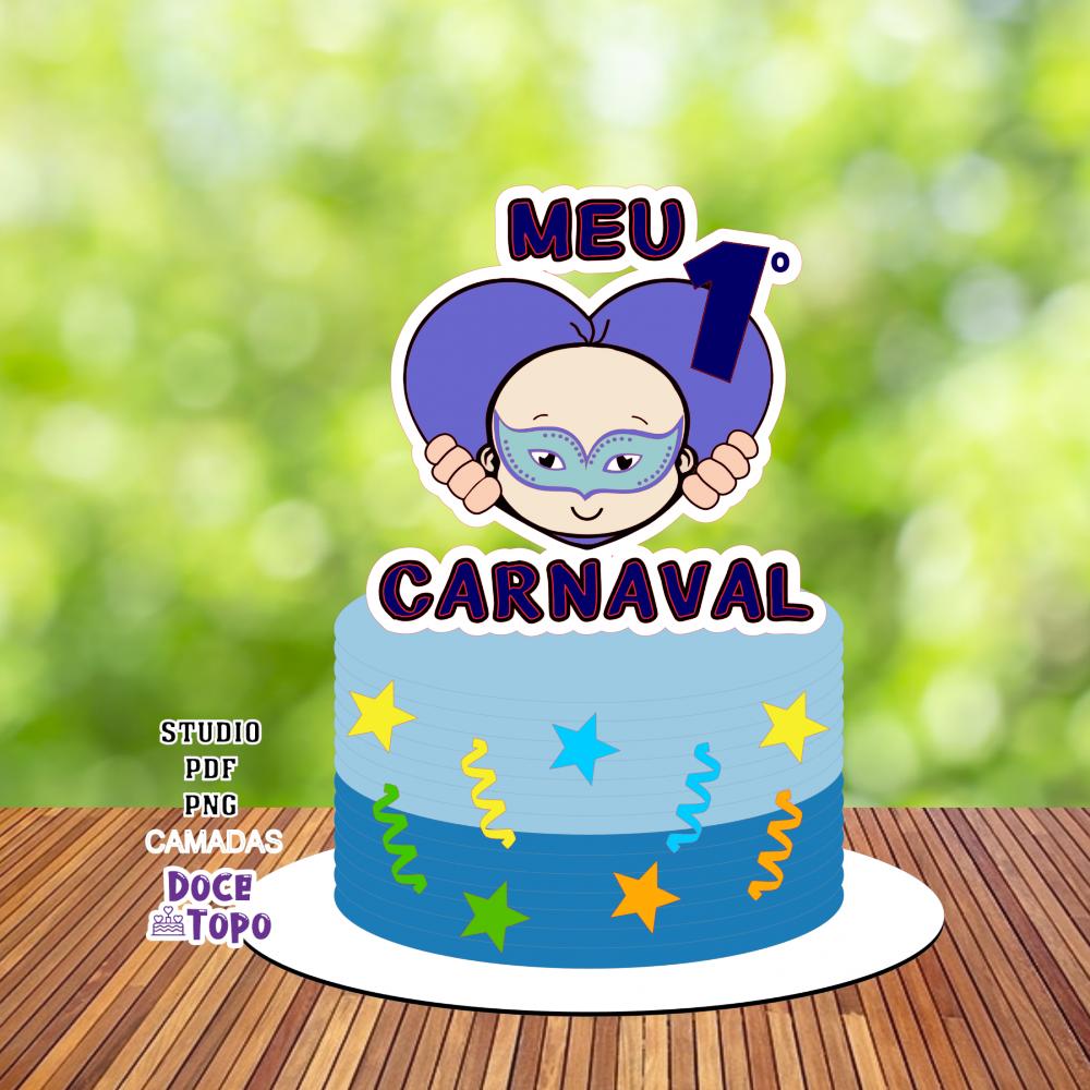 Topo de Bolo Carnaval 02 Studio/PDF/PNG